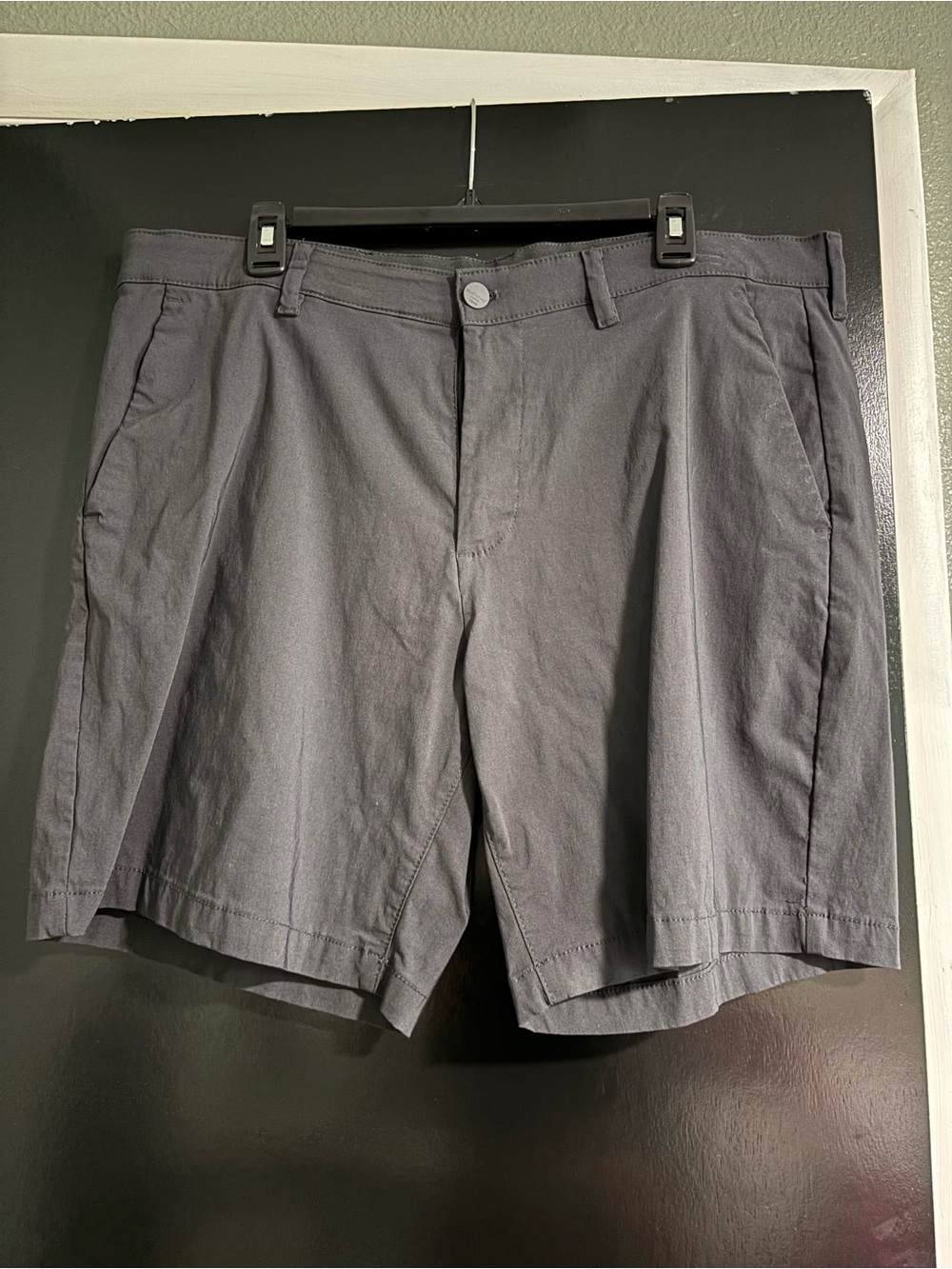 Weatherproof Men's Charcoal Flat-Front Shorts